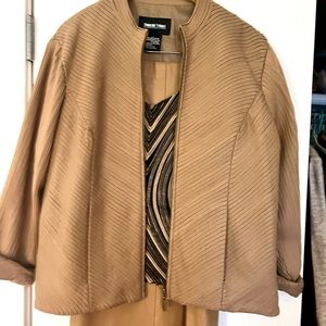 Leather jacket - soft tan leather jacket.